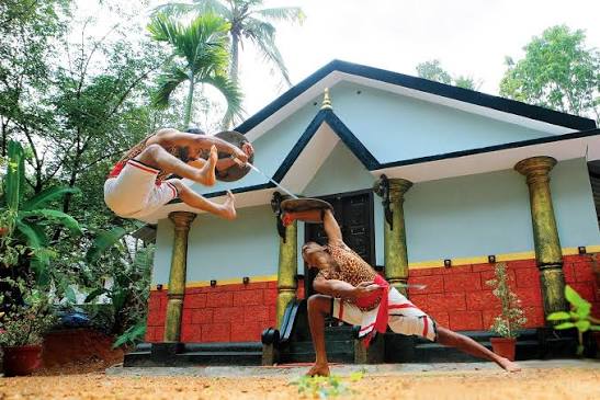 Ajithkumar Gurukkal conducting Meypayattu and Kalaripayattu training at Sri Rudra C. V. N. Kalari near Kumarakom and Vagamon